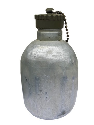 Genuine Surplus Austrian Water Bottle Aluminium Metal Screw Top Army Vintage