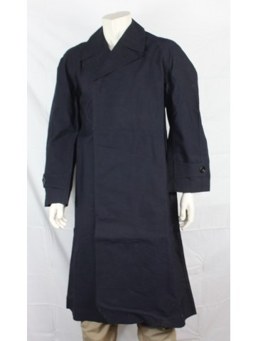 Genuine Surplus Italian Gaberdine Rain Coat Vintage 1962 Mac Navy  44-46" (956)