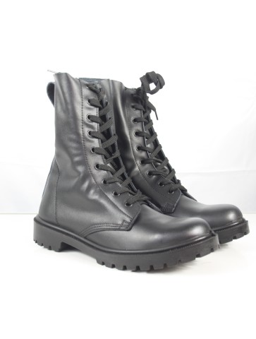 Highlander Cadet High Leg Combat Boots Black Leather Army...