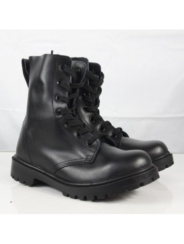 Highlander  Mid Leg Combat Boots Black Leather Army Style...