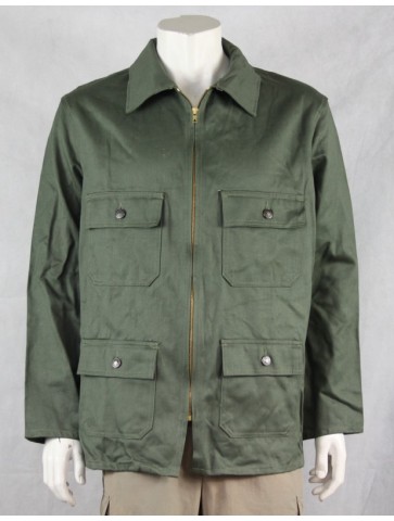 French Military Style Cotton Canvas Lightweight Jacket...