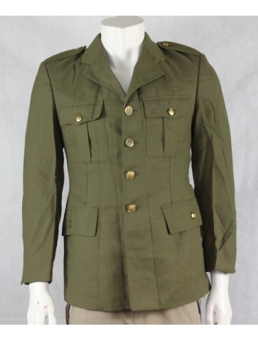 Genuine Surplus Spanish Army Green Dress Jacket Brass...