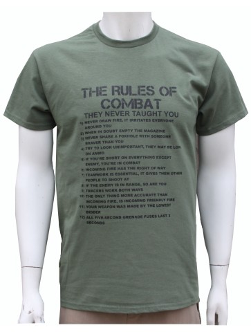 Rules of Combat Humourous Morale Boost Exclusive Printed...