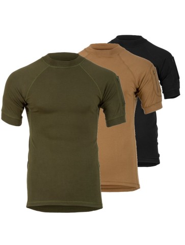 Highlander Combat T-Shirt Sleeve Pocket Military Cotton...