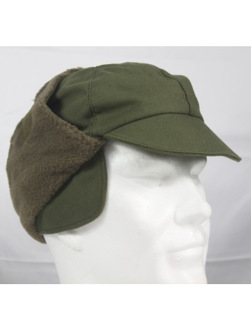 Genuine Surplus Dutch Ex Army Winter Hat Fur-lined Olive...
