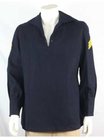 Genuine Surplus German Naval Wool Smock Top Shirt Navy...