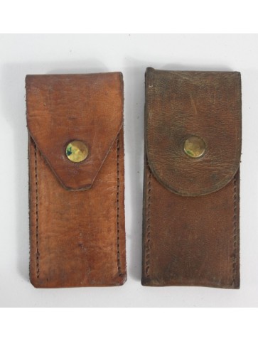 Genuine Surplus Pair of Vintage Army Mini Leather Pouches...