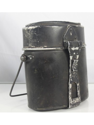 Genuine Surplus Dated 1940 Swiss Mess Tin Billy Can Black...