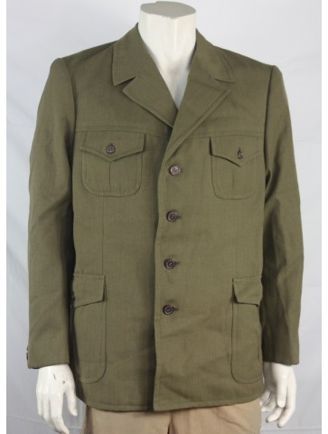 Vintage Military Style Jacket Green Khaki Formal 40-42"...