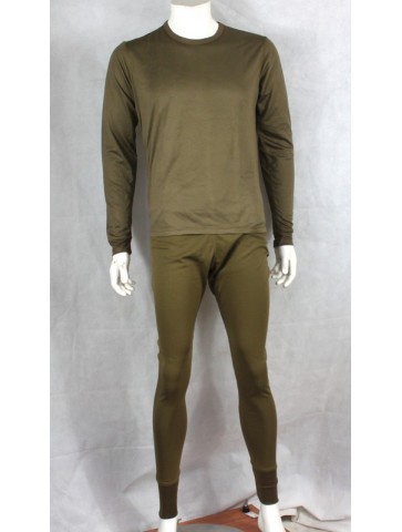 Genuine Surplus British Army Wicking Thermal Top Vest Long Johns Light Olive NEW