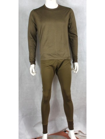 Genuine Surplus British Army Wicking Thermal Top Vest Long Johns Light Olive G1