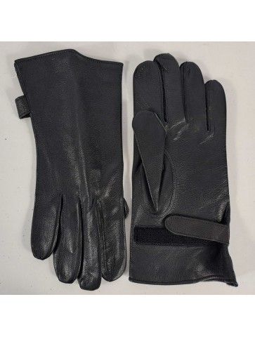 Genuine Surplus French Army Military Black Leather Gloves...