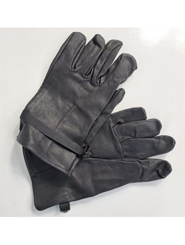 Genuine Surplus Belgian Army Black Leather Gloves Size 3...