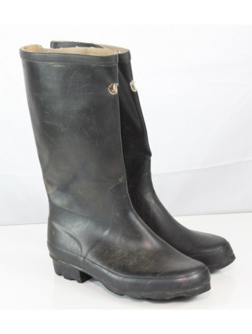Genuine Surplus French Army Rubber Wellies Black With...