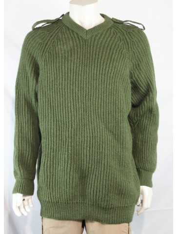 Genuine Surplus All Arms Chunky Knit Jumper Moss Green...