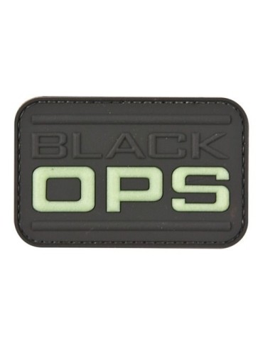 PVC Black Ops Tactical Patch Black Velcro Backed