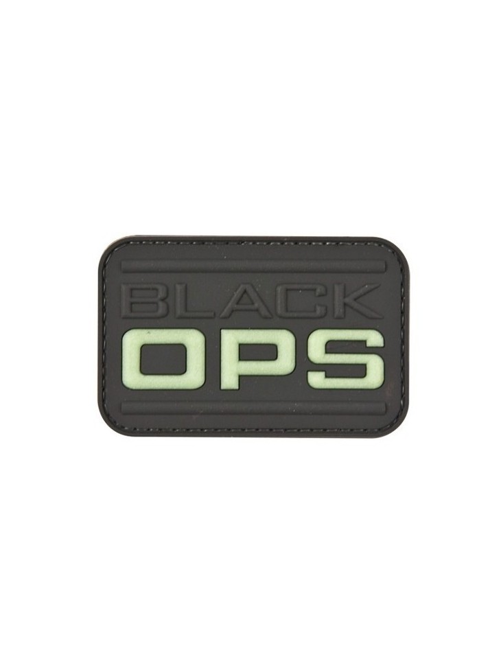PVC Black Ops Tactical Patch Black Velcro Backed