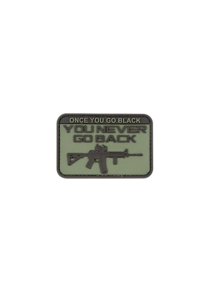 PVC "You Go Black" Tactical Patch Black Velcro Backed