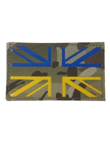 kt  Laser Cut UK/ Ukraine Ukrainian Flag Patch  Military...