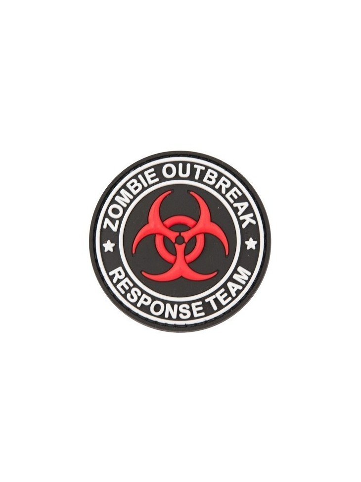 PVC Zombie Outbreak Response Tactical Patch Black Velcro Backed