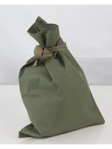 Genuine Surplus French Army Little Bag  tie Top Olive (2038)