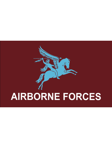 Pegasus Airborne Forces Text FLAG 5' x 3' British Army...