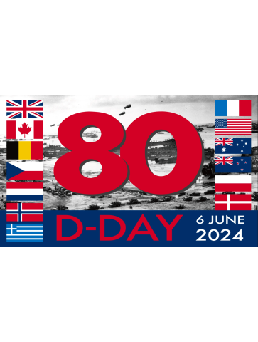 D-Day 80th AnniversaryPrinted Polyester Flag 5'x3'...