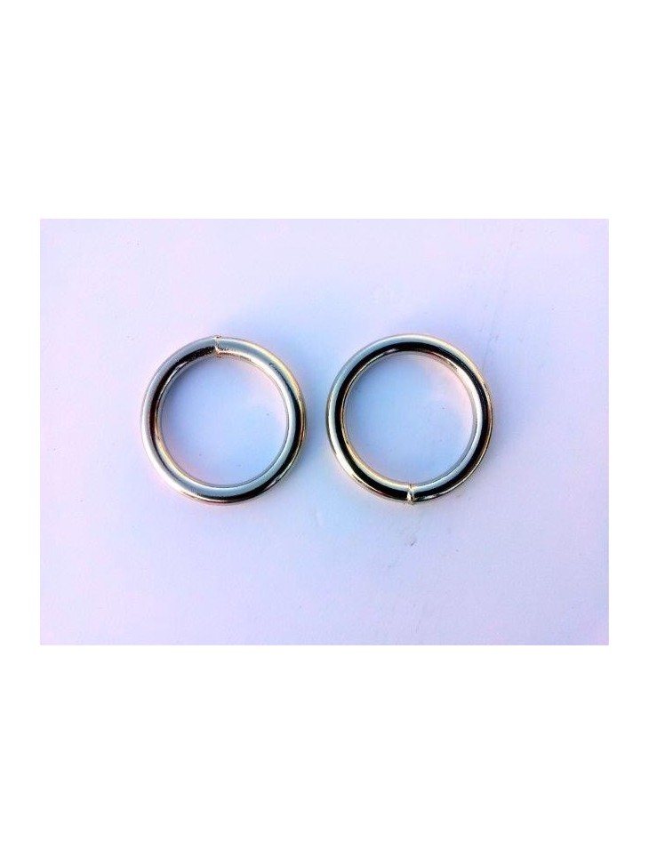 STAINLESS STEEL RING 25MM SET OF 2 REPLACEMENT  (GS020 SILVER)