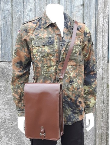 Genuine Surplus Austrian Leather Map Bag Man Bag Tablet Carrier Vintage