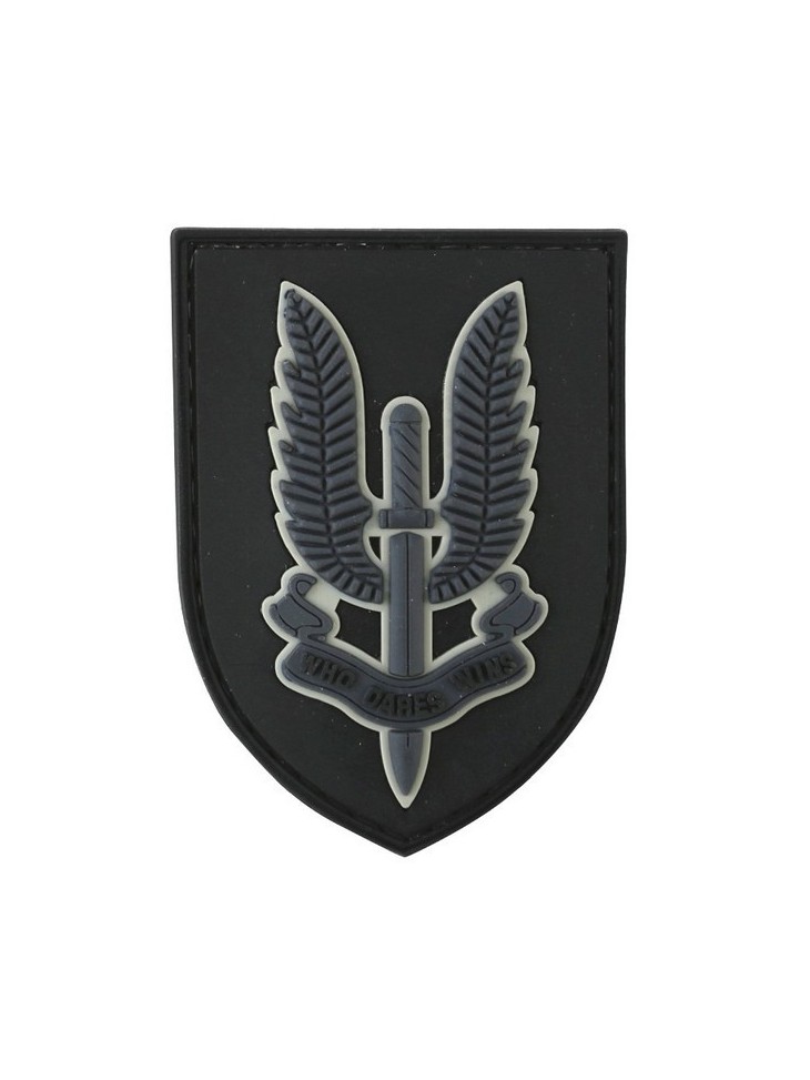 SAS Special Forces Tactical Patch Black Velcro Backed