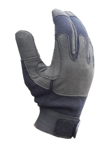 Highlander Lightweight Leather and Fabric Mission Glove Black