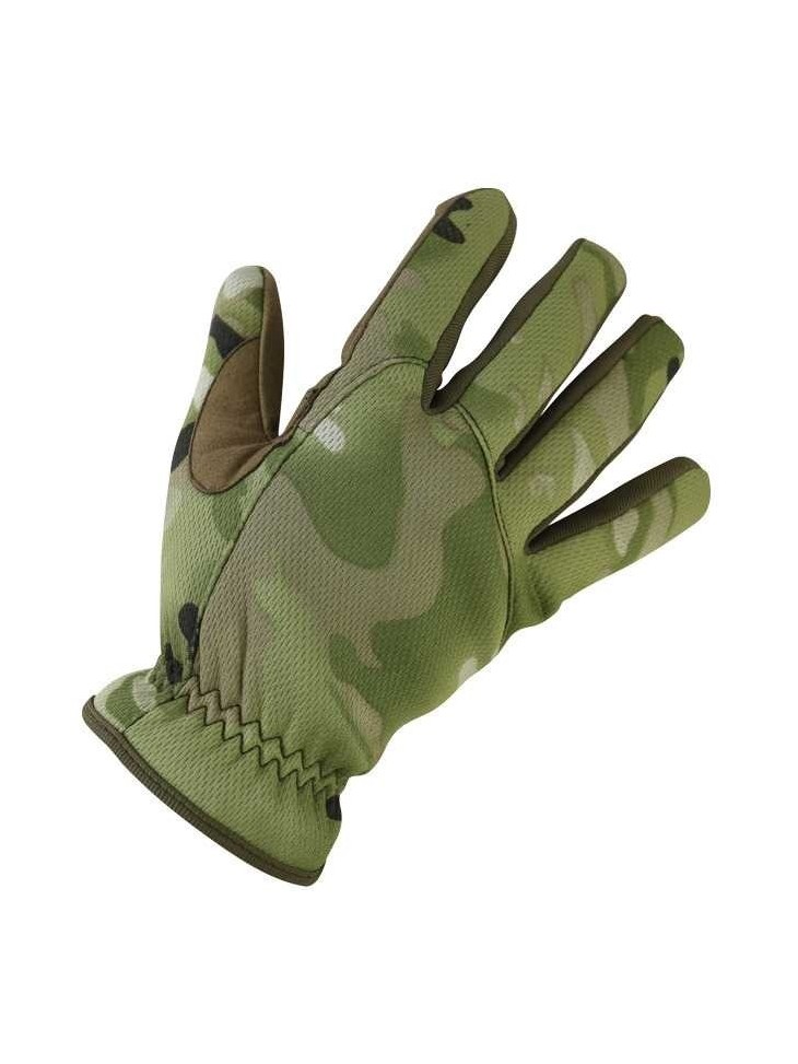 Kombat Delta Fast Gloves Tactical Neoprene & Suede BTP Camo