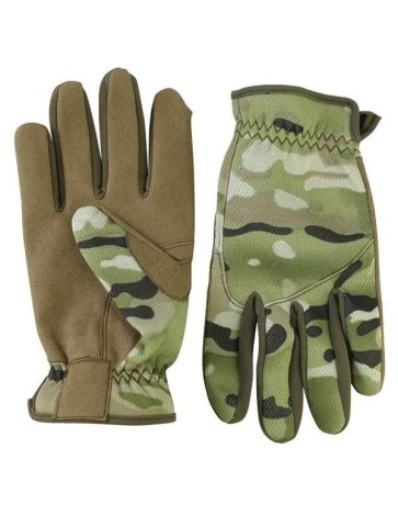 Kombat Delta Fast Gloves Tactical Neoprene & Suede BTP Camo