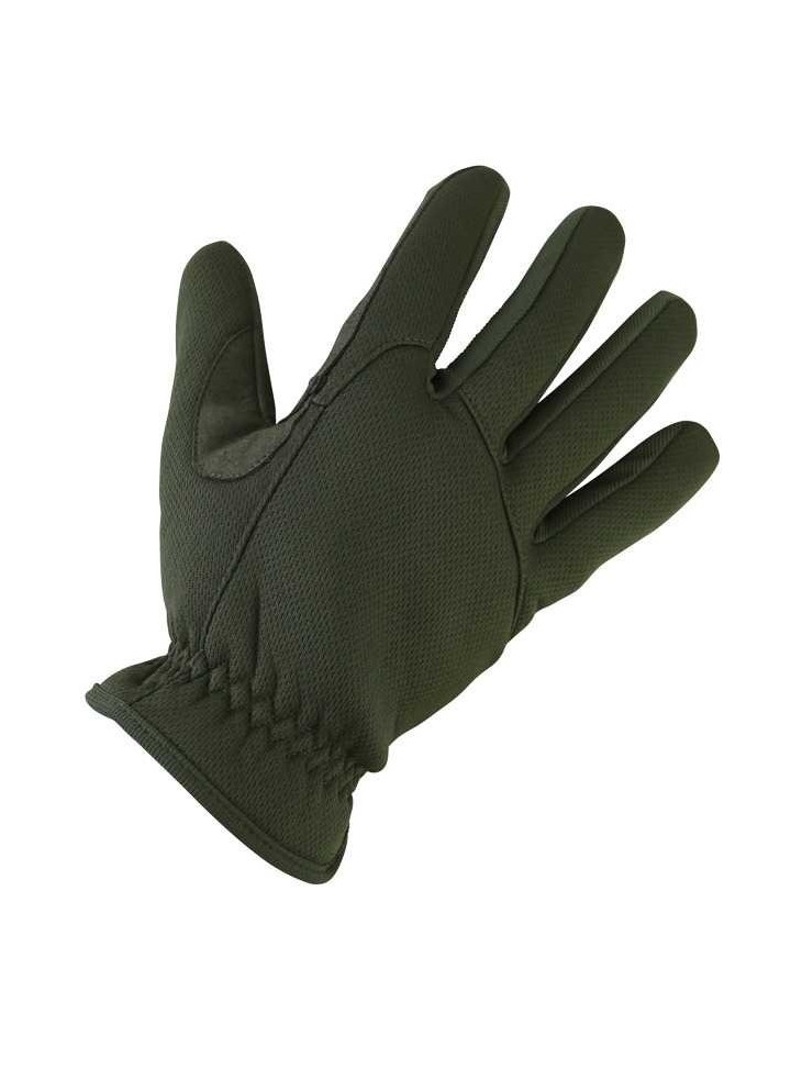 Kombat Delta Fast Gloves Tactical Neoprene & Suede Olive Green