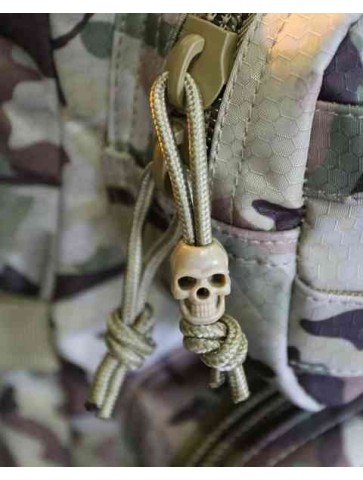 Pack10 Skull Cord Locks Stoppers Toggle Tactical Military Airsoft EMO Punk Black