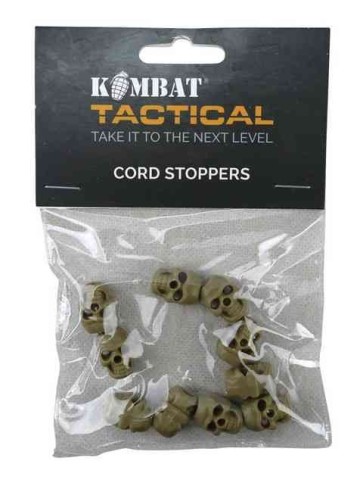 Pack10 Skull Cord Locks Stoppers Toggle Tactical Military Airsoft EMO Punk Black