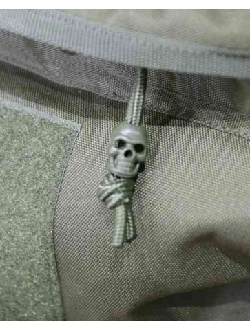 Pack10 Skull Cord Locks Stoppers Toggle Tactical Military Airsoft EMO Punk Olive