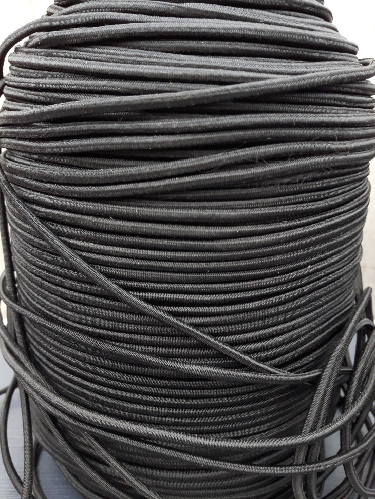 Highlander 2mm Shockcord Bungee Cord Strong Black Elastic