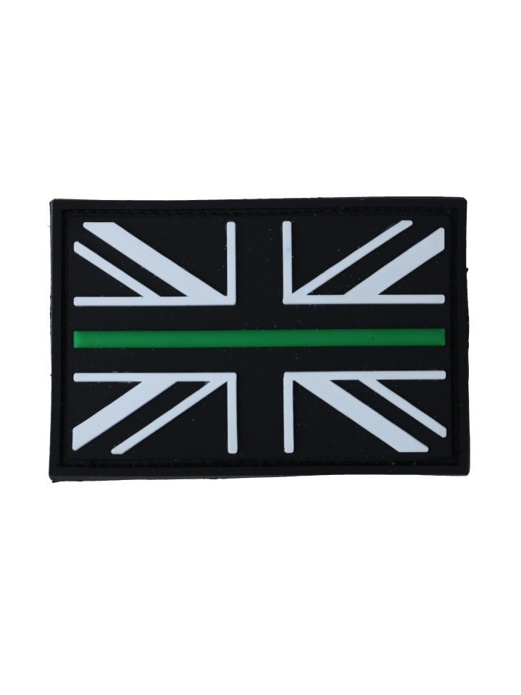 Thin Green Line PVC Patch Morale Ambulance Union Jack Hook Backed Badge NHS