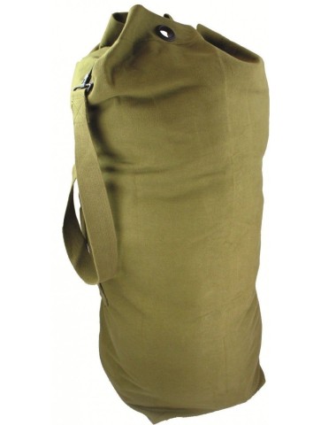 NEW ARMY STYLE OLIVE HEAVY DUTY CANVAS KIT BAG 89 X31 CM 12" DIAMETER BASE