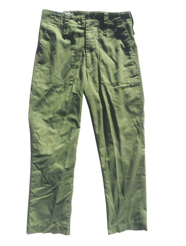 GS British Lightweight Trousers Ex-Army Olive Green Poly/Cotton Military Surplus